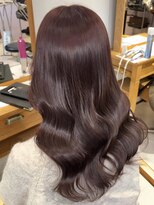ヘアーメイクブランニュー セントラル 西大寺店(hair make Brand new central)&nbsp;ラベンダーピンクダブルカラー高彩度イルミナカラーロングヘアー