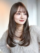 シオン(shion) イメチェン韓国ヘアロング顔周りレイヤー_F21520