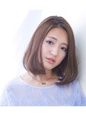大人オシャレ/ナチュラ前下がりボブ/ワンカールボブ/小顔ヘア