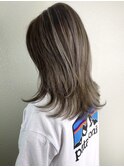 外ハネセミディ×ハイライトカラー【Alisha相模大野】