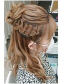 お団子ハーフアップヘア☆+゜