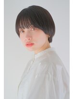 ラミ(L'ami) 『 暗髪 ×  透け感 』マッシュショート シースルーバング☆
