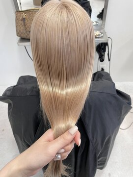 ペレ 渋谷(PELE) n4_ミルクブロンド ブリーチ3回~/渋谷/ハイトーン/韓国ヘア