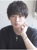 カルマパーマツーブロックダークアッシュアッシュブラック