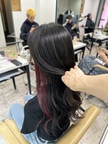 アジールヘア 所沢プロペ通り店(agir hair)&nbsp;ブリーチなしカラーインナーデザインカラーレイヤーカット所沢