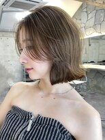 サイン 表参道(SIGN)&nbsp;韓国ヘアグレージュカラーブリーチ無し髪質改善ボブレイヤーボブ