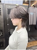 【GEEKS渋谷】センターパートウルフ/エンドカラー/韓国風ヘア