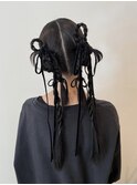 韓国ツインカチモリヘアアレンジ