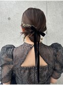 お呼ばれヘアヘアアレンジカチモリヘアヘアセット
