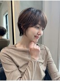 ショート/ハイライトカラー/白髪/白髪ぼかし/くびれヘア/大宮