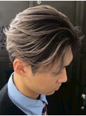 xバレイヤージュ/ホワイトグレージュ/レイヤーカット