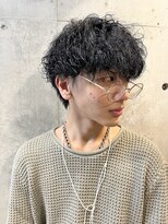 サロンリベルテ(salon Liberte)&nbsp;秋冬メンズパーマツイストスパイラルマッシュ黒髪20代30代