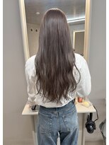 エウペ 渋谷(WEUPE)&nbsp;斜めバング/グレージュカラー/デザインカラー/シルキーベージュ