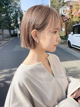 ガーデン 渋谷(GARDEN) 小顔外ハネボブダークアッシュ大人ガーリー似合わせカット