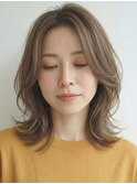 白髪ぼかし似合わせ/小顔カット/ミディアムレイヤー/2-1