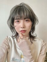 ブラウン(Brown)&nbsp;ハイレイヤーウルフカット×グレージュカラー