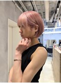ホワイトピンク×王道ショート