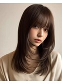 ココアベージュ/オリーブグレー/小顔/黒髪[立川/髪質改善]