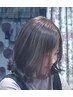 【新規/トリートメント付き】お洒落染めリタッチ＋カット＋スパ頭浸浴付き