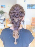 **編みおろしヘアセット**