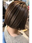 極細ハイライト×シルバーベージュ (桜木町・日ノ出町)