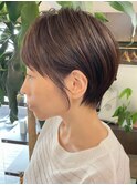 耳かけ×丸みショート