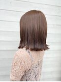 セミロング／10代／20代／30代／ブラウン