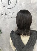 外ハネくびれ/マットブラウン