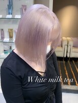 ベレーザ 渋谷(BELEZA)&nbsp;1148外国人風カラーセンター分けボブバニラベージュ刈り上げボブ