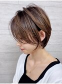ショート×アッシュベージュ