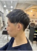 MEN’S HAIR アッシュブラックカルマパーマ束感ショート