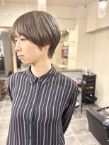 暗めカラーグランマッシュデザインカラーフェイスフレーミング