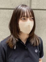 韓国伸ばしかけレイヤーミディアム顔まわりカット20代30代