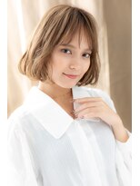 カバーヘア ブリス 大宮西口(COVER HAIR bliss)&nbsp;カーキベージュハイライトスタイルAラインボブY大宮20代30代40代