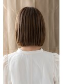 シルキーベージュ前下がり切りっぱなしボブZ上尾20代30代40代