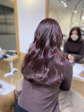 カーサ 西大寺南ロータリー店(casa) ブリーチなし艶ピンクぶラウン