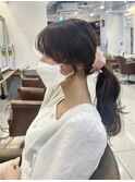 顔周りカット韓国ヘアレイヤーカット前髪カット【横浜】