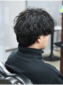 ブルーブラック × シャドウパーマ/20代30代40代