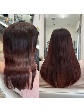 フリーダム(FREE-DOM) 【梅雨対策】ピンクベージュと縮毛矯正と髪質改善でつくる美髪！