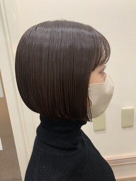 コルク バイ マグ 松本駅前(COLK by Mag) 韓国風◎秋のミニボブ切りっぱなしボブ×タッセルカット