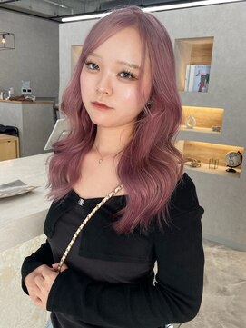 アロ 大阪梅田(alo) 【momoa】くすみピンクラベンダー《ブリーチ/大阪梅田》