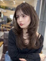 コート 表参道(Cote)&nbsp;美髪レイヤーカット／顔まわりレイヤー／ロングレイヤ 一/前髪