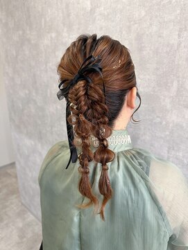 ランガリ ヘアアンドスパ(Rangali Hair&Spa) 【別府　Rangali】ヘアセット/編みおろしツイン