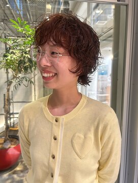 ローエ バイ デコ(Rohe by DECO) [伽羅]ショートパーマ×オレンジブラウン