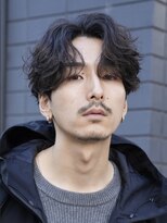 フィフス 大分(fifth) 大分無造作スパイラルパーマメンズカットセンターパートつよめ
