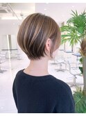 大人可愛い20代30代40代小顔ひし形ショートボブ丸み前下がり