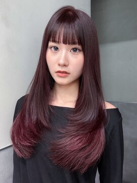 アイティー バイ アルバム 中野店(IT by ALBUM) ロング顔周りレイヤーイメチェンピンクベージュ_ba587661