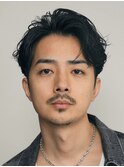 渋谷メンズパーマフェザーパーマシャドウパーマセンターパート
