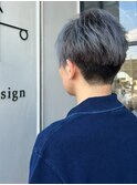 シルバーアッシュ 刈り上げ ツーブロック メンズショート