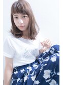 【Ciel】 ワンカールとショートバングで作るミディアム小顔ロブ